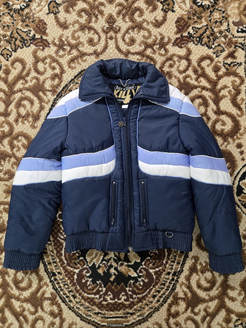 Vintage 70s Ski Jacket 1970 Puffy Coat Windbreaker Nylon Retro Jean Claude Killy